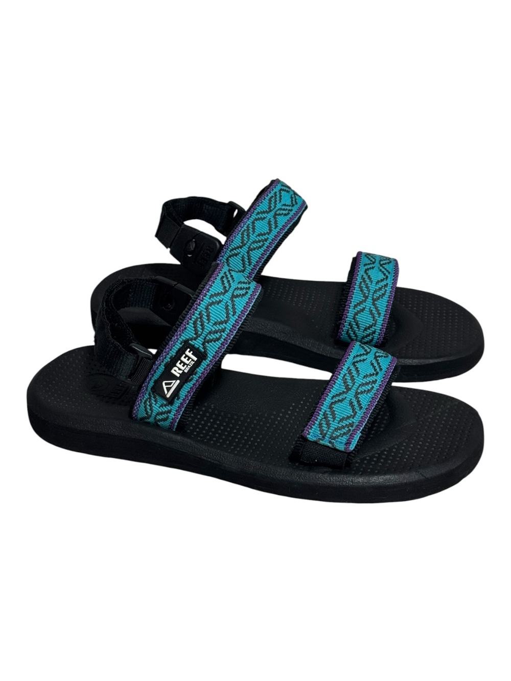 Vintage 90s REEF Convertible Sport Sandals Aztec Teal Purple Strap Men's 10